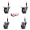 Service Caster 3'' Thermoplastic Rubber Swivel 3/4'' Expanding Stem Caster Set 2 Total Lock Brakes, 4PK SCC-EXTTL20S314-TPRB-2-S-2-34 - alternate 4